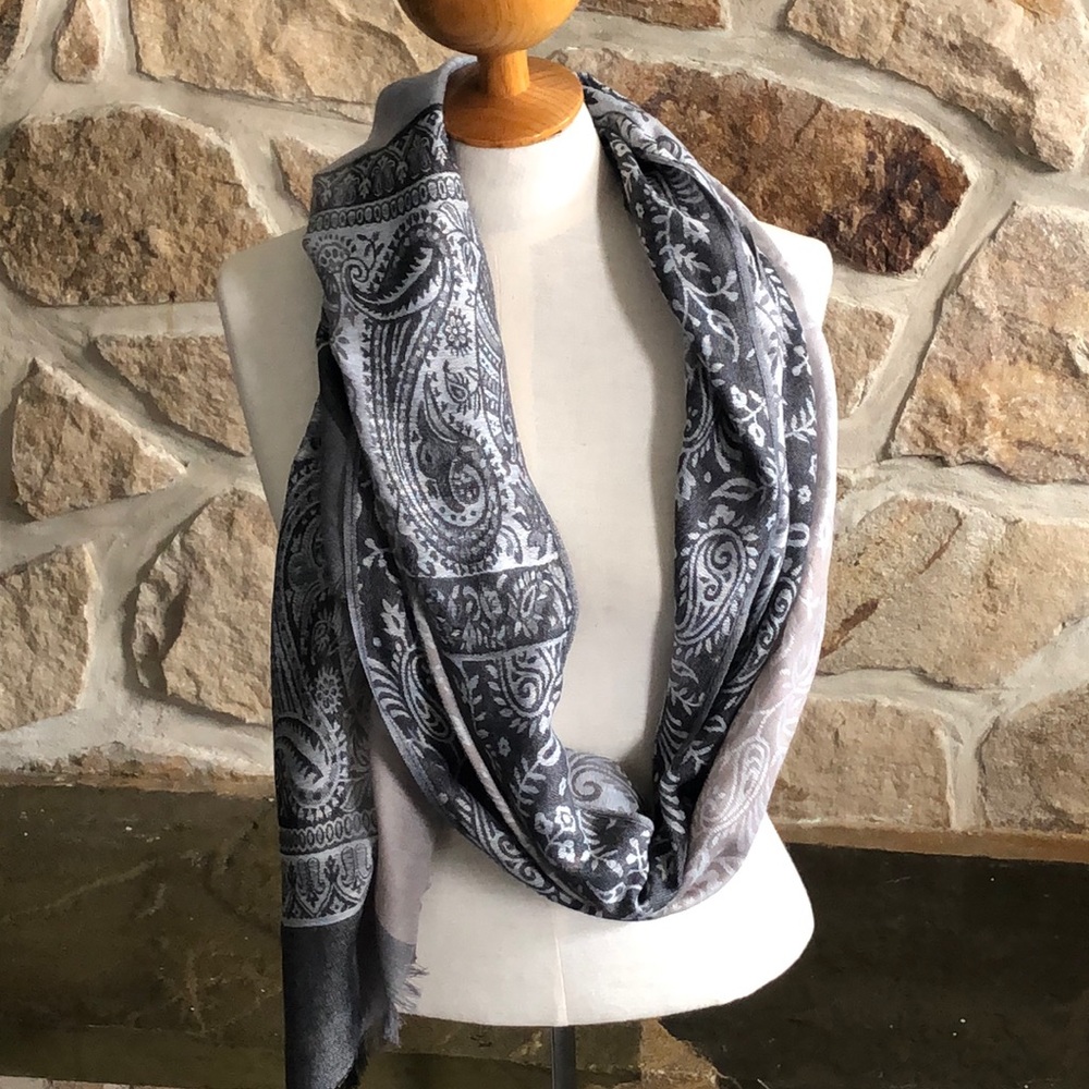 Paisley Gray Scarf